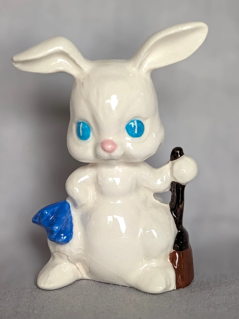 Vintage Bunny Housekeeper Figurines Pair 2.5
